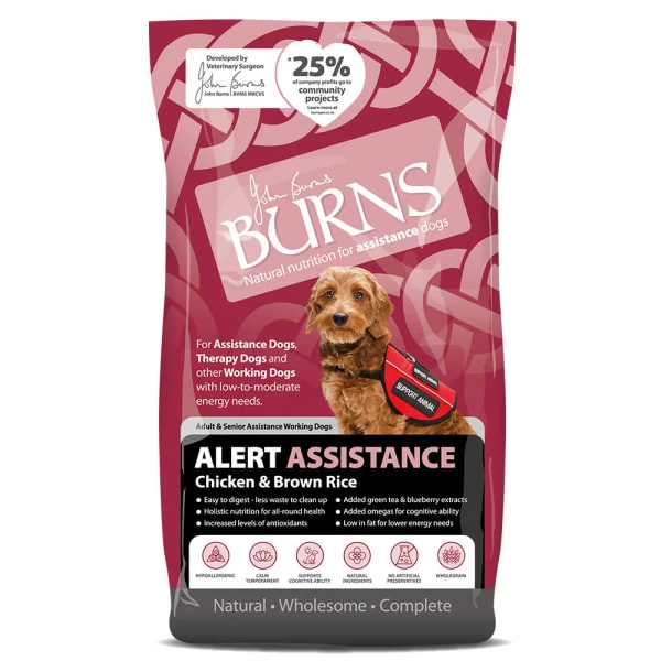Burns Alert Assistance Adult/Senior Dry Dog Food - Chicken & Brown Rice 6 Burns Alert Assistance Adult/Senior Dry Dog Food - Chicken & Brown Rice - Image 4