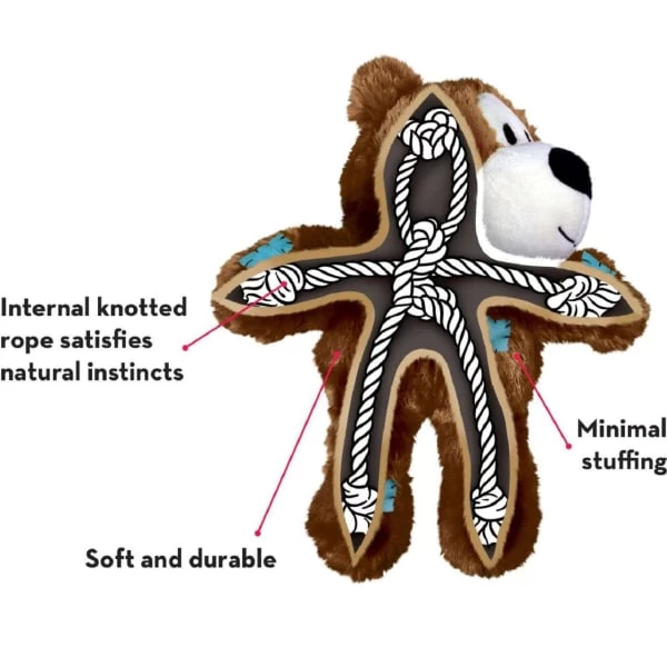 KONG Wild Knots Assorted Bear Dog Toy 3 KONG Wild Knots Assorted Bear Dog Toy