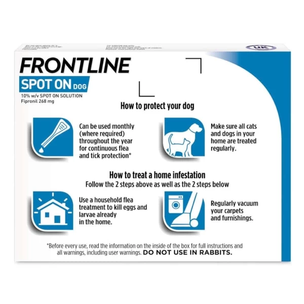 Frontline Spot On Flea & Tick Treatment For Large Dogs (20-40kg) 5 Frontline Spot On Flea & Tick Treatment For Large Dogs (20-40kg) - Image 3