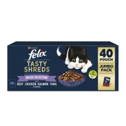 Felix Tasty Shreds Mixed Selection In Gravy Cat Food -pet shop I9435277