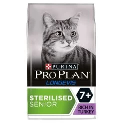 Purina Pro Plan Longevis Sterilised 7+ Senior Dry Cat Food - Turkey -pet shop I9441288
