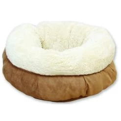 All For Paws Donut Cat Bed In Brown & Cream