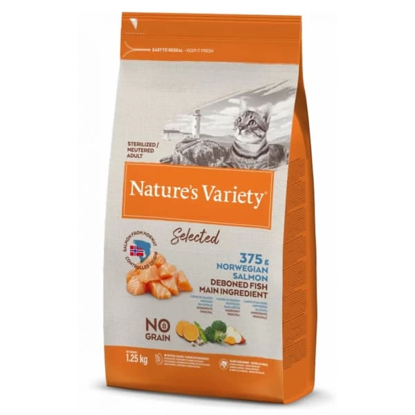 Nature's Variety Selected Sterilized Adult Dry Cat Food - Norwegian Salmon 3 Nature's Variety Selected Sterilized Adult Dry Cat Food - Norwegian Salmon