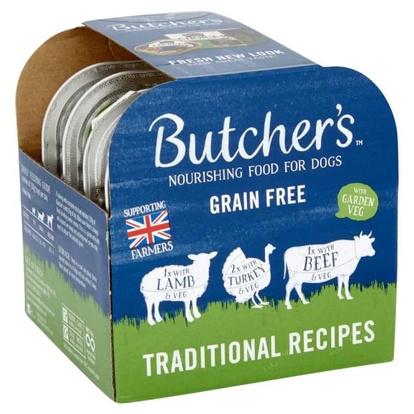Butcher's Traditional Recipes Dog Food Trays 3 Butcher's Traditional Recipes Dog Food Trays