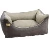 Earthbound Rectangular Removable Faux Suede Bed Two Tone Grey -pet shop I9520939