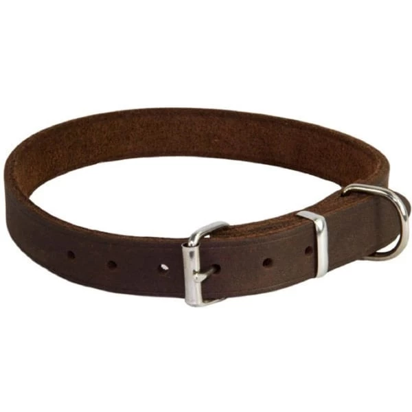 Earthbound Soft Country Leather Brown Dog Collar 4 Earthbound Soft Country Leather Brown Dog Collar - Image 2