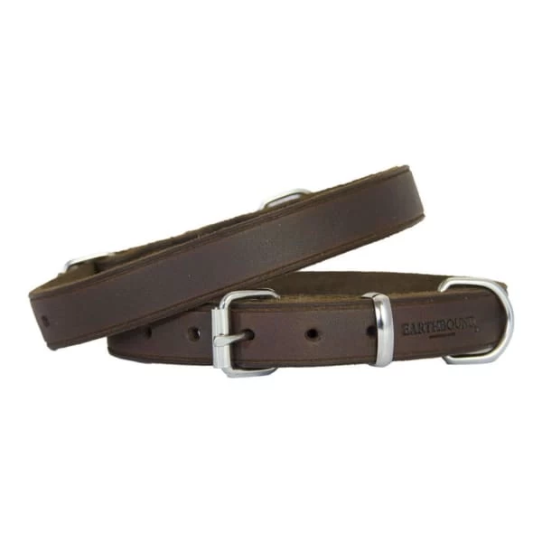 Earthbound Soft Country Leather Brown Dog Collar 3 Earthbound Soft Country Leather Brown Dog Collar