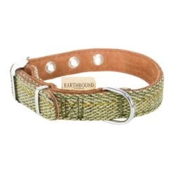 Earthbound Tweed Green Dog Collar -pet shop I9520969