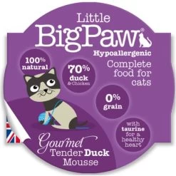 Little Big Paw Gourmet Tender Duck Mousse Wet Cat Food -pet shop I9521911