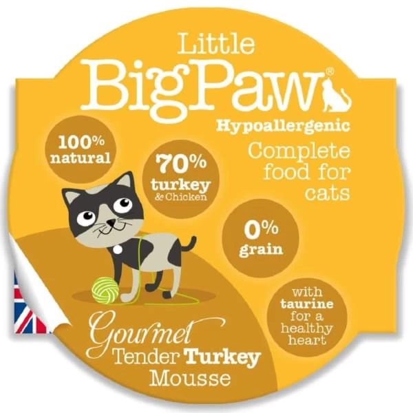 Little Big Paw Gourmet Tender Turkey Mousse Wet Cat Food 4 Little Big Paw Gourmet Tender Turkey Mousse Wet Cat Food - Image 2