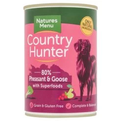 Natures Menu Country Hunter 80% Pheasant & Goose With Superfoods Wet Dog Food
