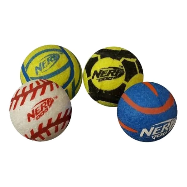 Nerf Mega Strength Sports Balls Medium Dog Toy 3 Nerf Mega Strength Sports Balls Medium Dog Toy