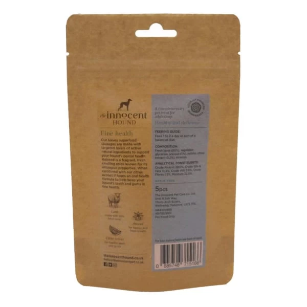 The Innocent Hound Dog Treat Dental Support Superfood Sausages 5 The Innocent Hound Dog Treat Dental Support Superfood Sausages - Image 3