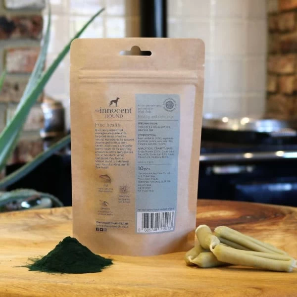 The Innocent Hound Dog Treat Skin & Coat Support Superfood Sausages 4 The Innocent Hound Dog Treat Skin & Coat Support Superfood Sausages - Image 2