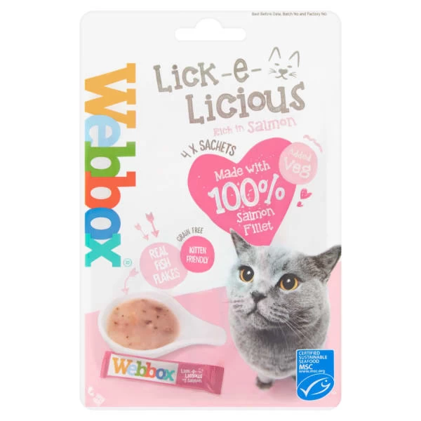 Webbox Lick-e-Licious Salmon Cat Treat 3 Webbox Lick-e-Licious Salmon Cat Treat