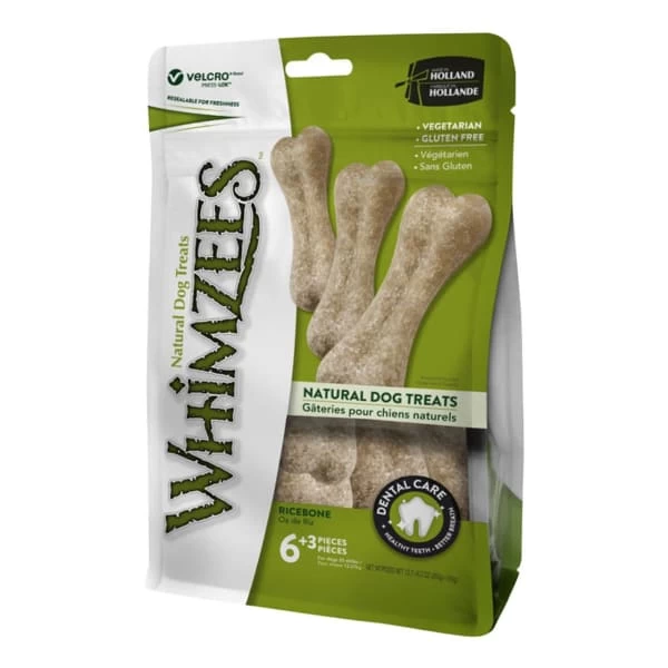 Whimzees Rice Bone Dental Dog Treat Large 3 Whimzees Rice Bone Dental Dog Treat Large