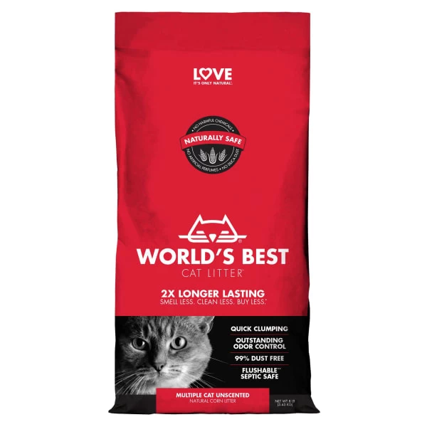 World's Best Multiple Cat Unscented Clumping Cat Litter 3 World's Best Multiple Cat Unscented Clumping Cat Litter