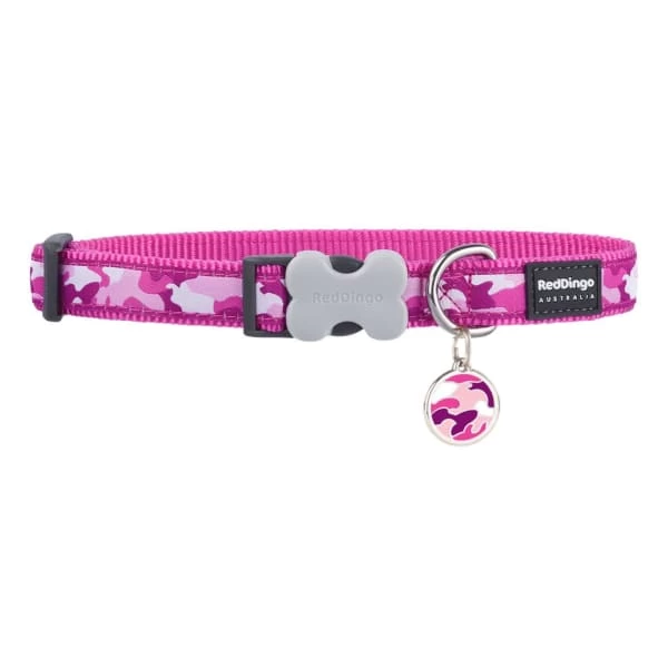 Red Dingo Camouflage Dog Collar In Hot Pink 3 Red Dingo Camouflage Dog Collar In Hot Pink