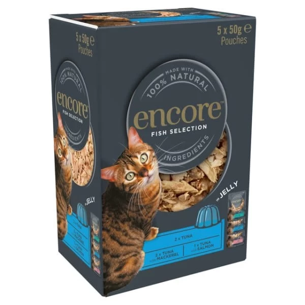 Encore Adult Wet Cat Food Pouch - Fish Selection In Jelly 6 Encore Adult Wet Cat Food Pouch - Fish Selection In Jelly - Image 4