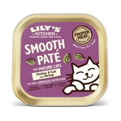 Lily's Kitchen Mature Wet Cat Food In Pate - Chicken, Cod & Shrimps