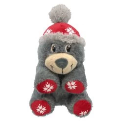 KONG Christmas Holiday Comfort Polar Bear Medium & Large Dog Toy - Assorted -pet shop I9597296