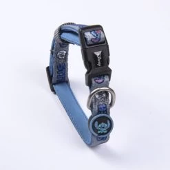 For Fan Pets Stitch Premium Adult Dog Collar - Dark Blue -pet shop I9607308