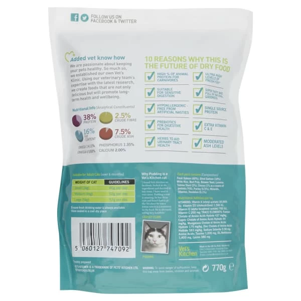 Vet's Kitchen Little Hearts Cat Treats - Succulent Salmon & Trout 3 Vet's Kitchen Little Hearts Cat Treats - Succulent Salmon & Trout