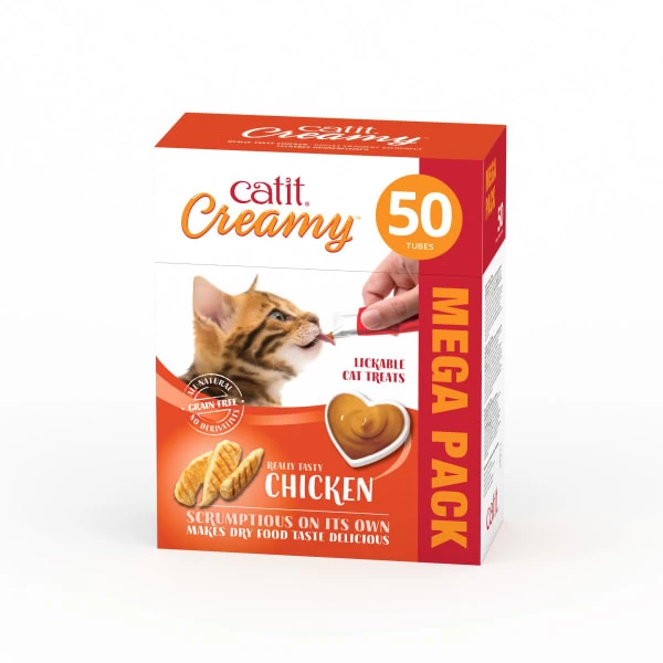 Catit Creamy Grain-free Adult Cat Treats - Chicken 4 Catit Creamy Grain-free Adult Cat Treats - Chicken - Image 2
