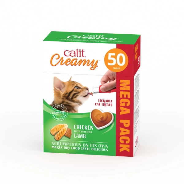 Catit Creamy Grain-free Adult Cat Treats - Chicken & Lamb 4 Catit Creamy Grain-free Adult Cat Treats - Chicken & Lamb - Image 2