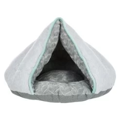 Trixie Junior Cave Round Dog Bed - Light Grey/Mint -pet shop I9658334