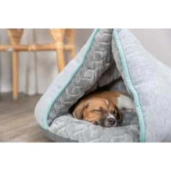 Trixie Junior Cave Round Dog Bed - Light Grey/Mint -pet shop I9658334 en 04
