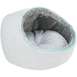 Trixie Junior Cave Dog Bed - Light Grey/Mint