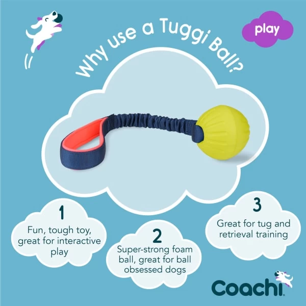 Coachi Tuggi Ball Toy For Dogs - Navy, Coral & Lime 8 Coachi Tuggi Ball Toy For Dogs - Navy, Coral & Lime - Image 6