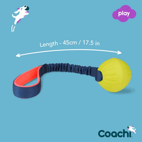 Coachi Tuggi Ball Toy For Dogs - Navy, Coral & Lime 6 Coachi Tuggi Ball Toy For Dogs - Navy, Coral & Lime - Image 4