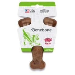 Benebone Wishbone Small Dog Toy - Bacon -pet shop I9661301