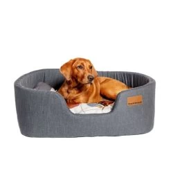 Danish Design Colour Block Steel Lux Slumber Grey Adult Dog Bed -pet shop I9682318 en 04