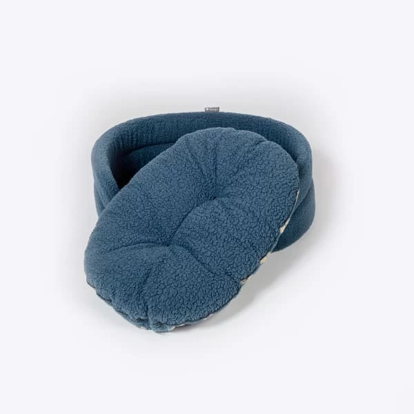 Danish Design Sherpa Fleece Harbour Paw Slumber Blue Adult Dog Bed 3 Danish Design Sherpa Fleece Harbour Paw Slumber Blue Adult Dog Bed