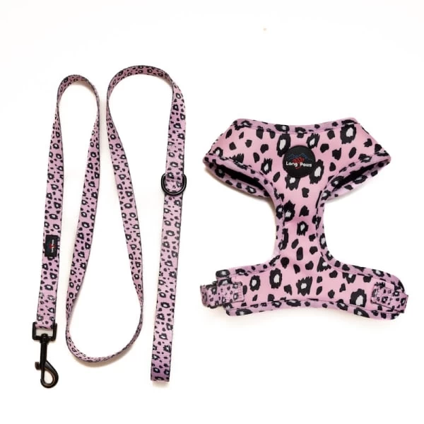 Long Paws Funk The Dog Leopard Dog Harness - Pink 5 Long Paws Funk The Dog Leopard Dog Harness - Pink - Image 3