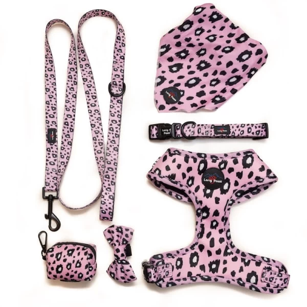 Long Paws Funk The Dog Leopard Dog Harness - Pink 3 Long Paws Funk The Dog Leopard Dog Harness - Pink