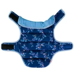 Cath Kidston Flora Fauna Greenwich Flowers Reversible Puffer Blue Dog Jacket -pet shop I9688284
